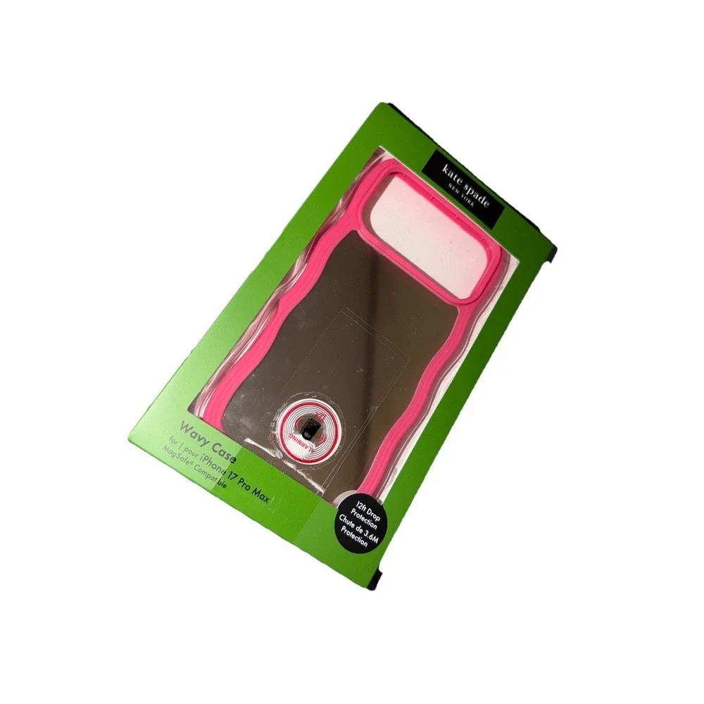 Kate Spade iPhone 17 Pro Max Case w/MagSafe - Wavy Pink w/ Mirror